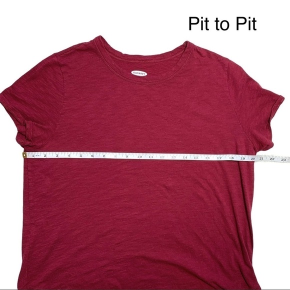 Old Navy Wear Every-wear Short Sleeve T-Shirt in Golly Gee Garnet Large - Picture 9 of 14